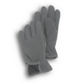 Heather Gray Fleece Zipper Gloves